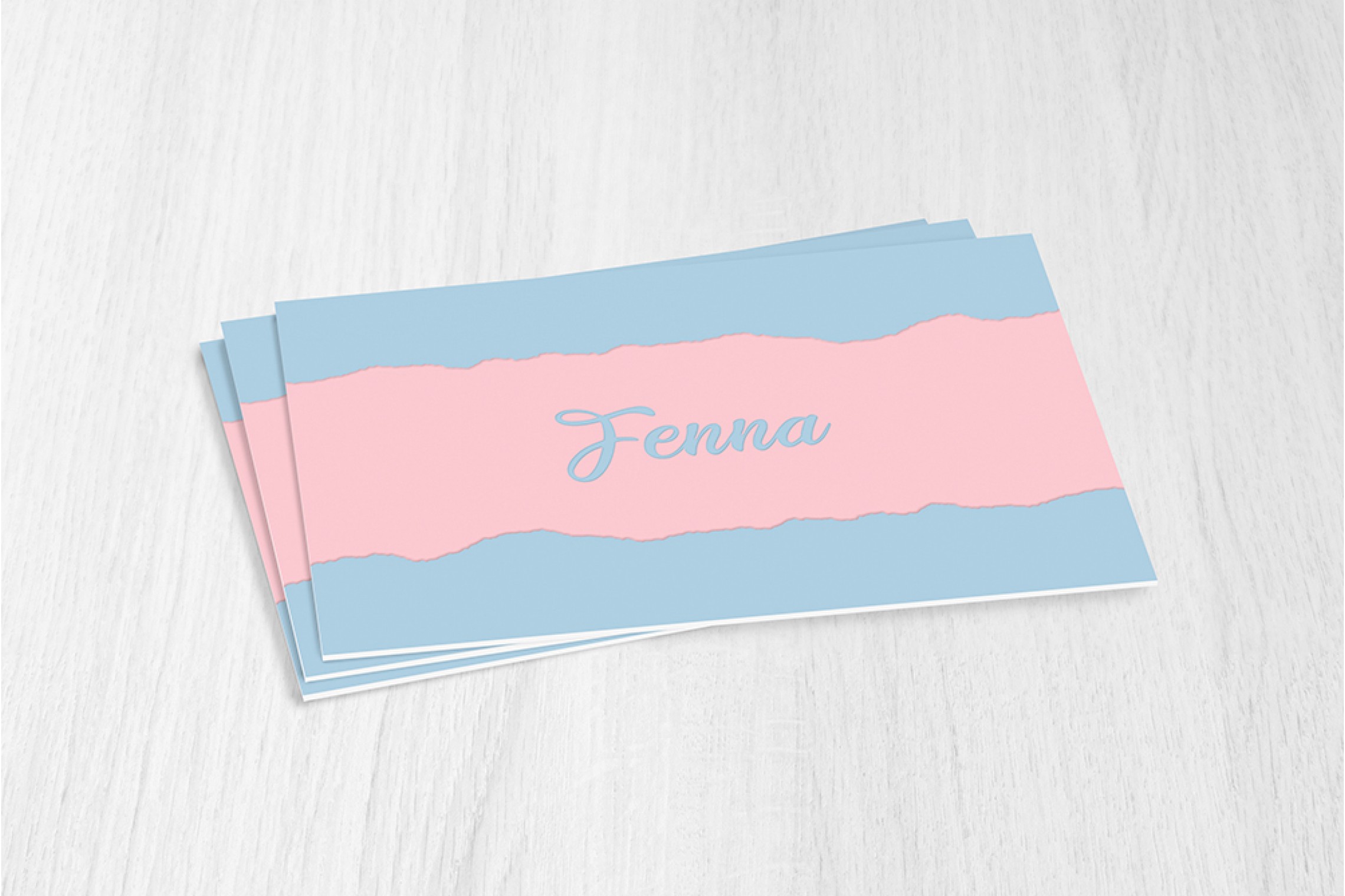 Roze en blauw